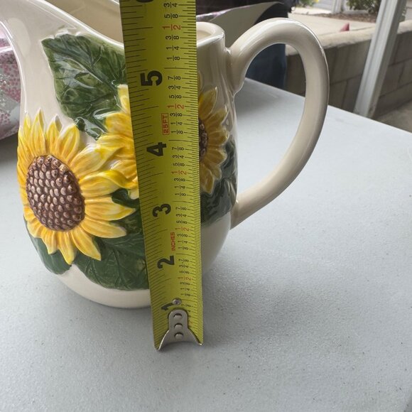 Vintage Otagiri Sunflower Pitcher Juice Or Creamer 5.5” Creative Collection - Picture 5 of 6